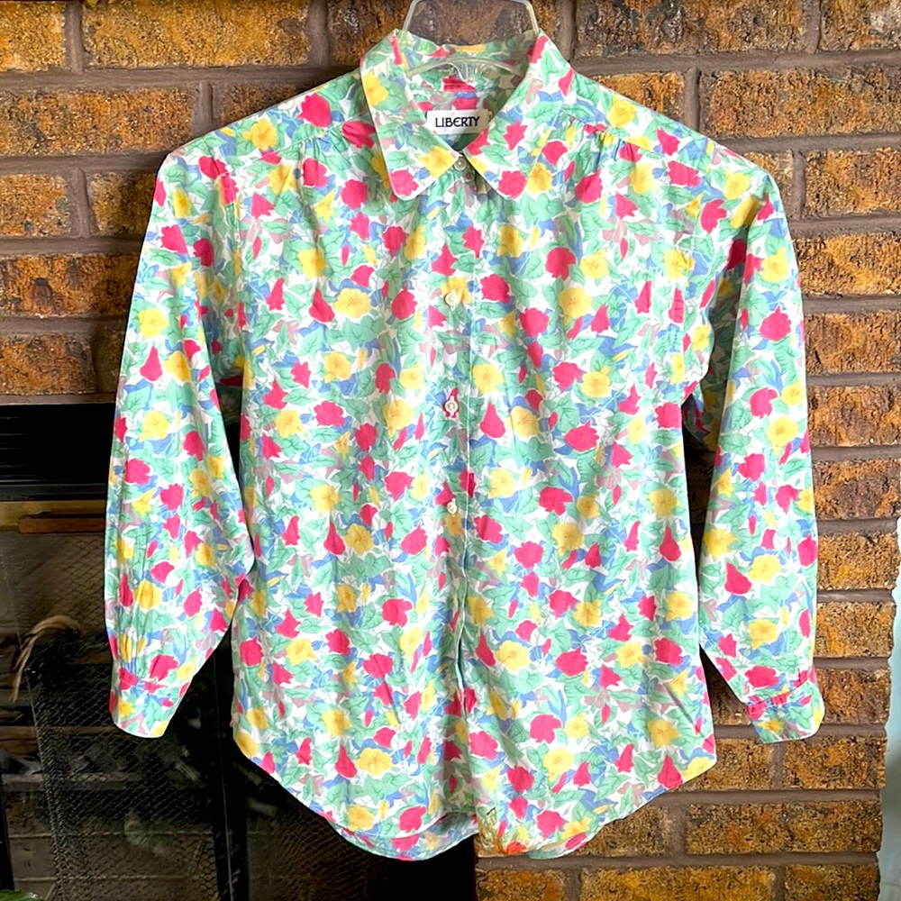 Liberty floral button down long sleeves shirt